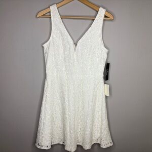 Lulu's White Lace Mini Dress